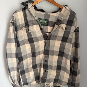 Vintage American Eagle Hooded Flannel